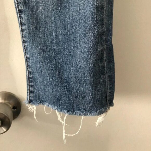 Banana Republic Women's Distressed Frayed Girlfriend Stretch Jeans Size 25 (2) - Picture 2 of 7